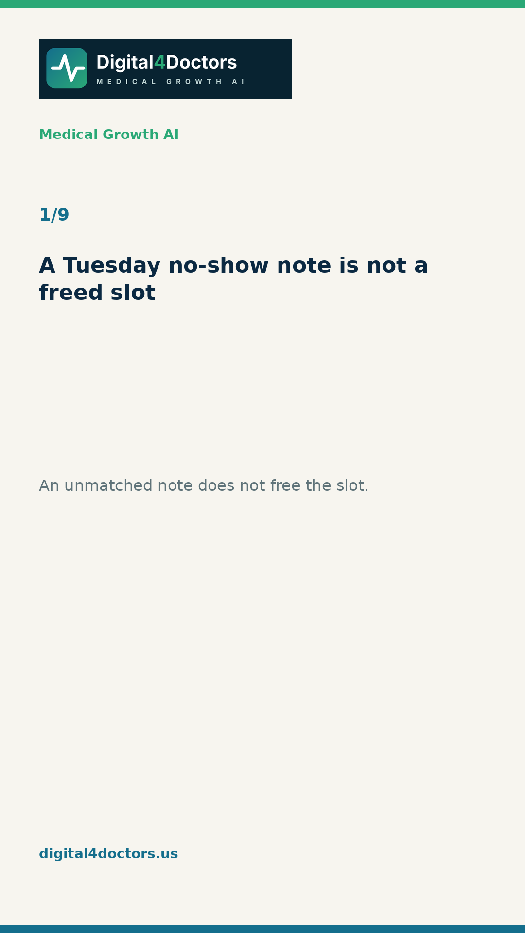 Tuesday no-show slide 1