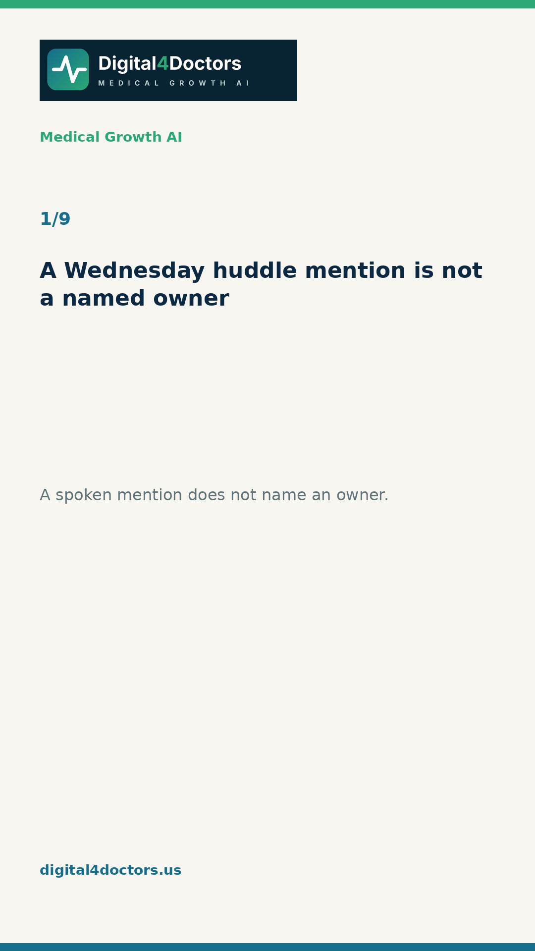 Wednesday huddle slide 1